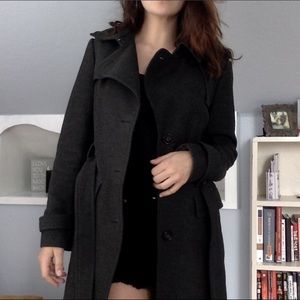 Long pea coat with wrap waist!!